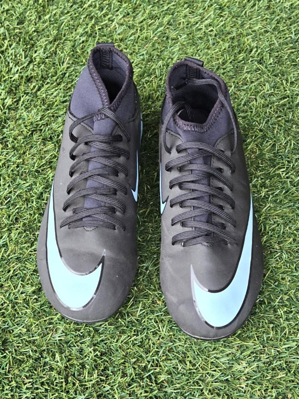 Nike Mercurial Superfly Soccer Cleats Black Carolina Blue - Size 3.5